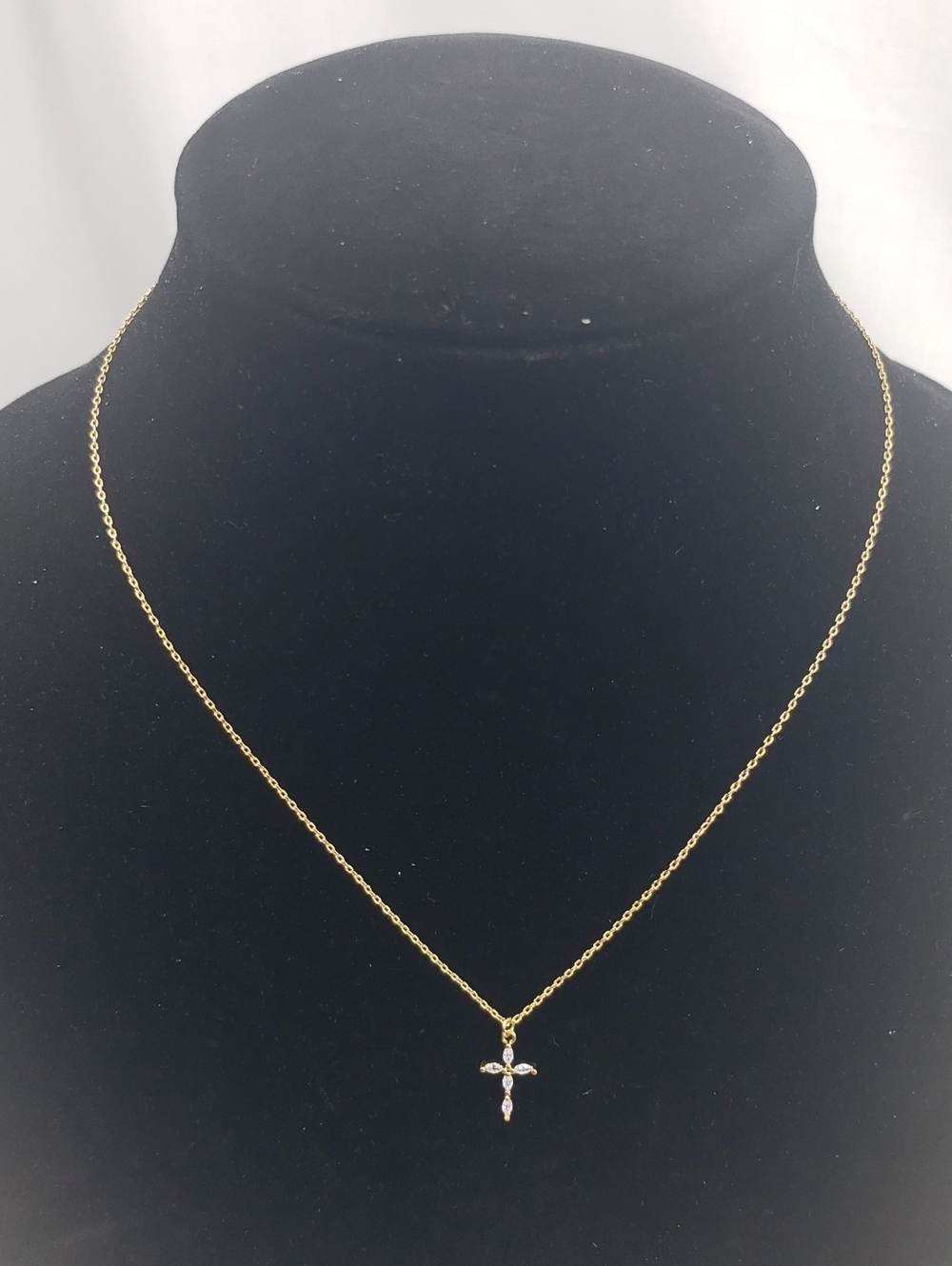 Altar'd State Dainty Cross Necklace - Gold Tone NWT